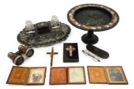 A group of Victorian desk items