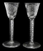 A pair of Jacobite drinking glasses
