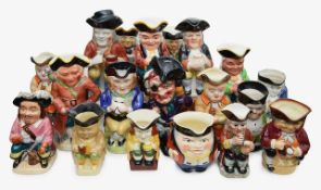 A collection of nineteen Toby and character jugs,