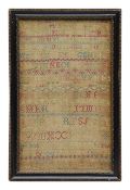 A George I needlework sampler