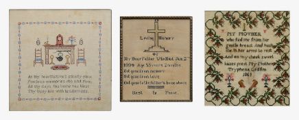 A Victorian wool sampler