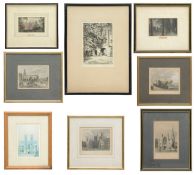 A collection of 19th Century architectural prints (8)