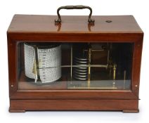 A late Victorian mahogany cased barograph
