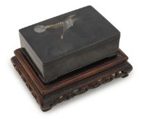 A Japanese shakudo cigarette box