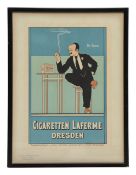 Fritz Rehm (German, 1871-1928) 'Cigaretten Laferme Dresden, 1899'