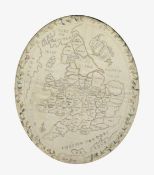 A George III map needlework sampler