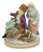 A Meissen porcelain figure group