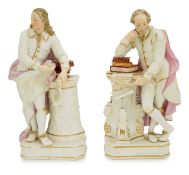 A pair of Derby porcelain figures