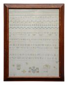 A George II needlework sampler