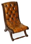 A mahogany nursing chair
