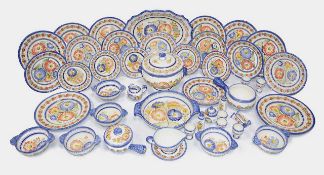 An extensive Quimper pottery dinner service