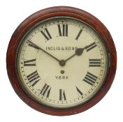 A Victorian mahogany cased wall clock, Inglis & Son, York