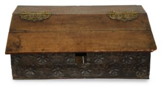 An oak bible box