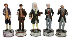 A group of five Royal Doulton porcelain figures