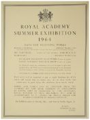 RA Summer Exhibition Announcement poster, 1964