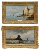 Charles Euphrasie Kuwasseg (French, 1838-1904) Northern French coastal views, a pair (2)