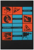 Satirical Poster Workshop rugby screenprint poster, 1971