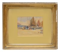 David Gould Green (British, 1854-1917) Rye beach scene