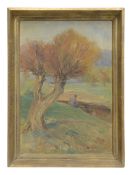 Lotte Liebling Geidel (German, 1891-1955) 'Weiden und angler'