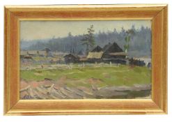 Alexander V. Vyatkin (Ukrainian, 1922-2012) 'Urals Village'