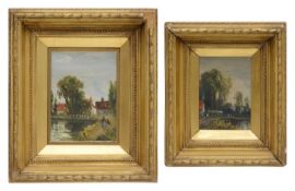 English School (late 19th/early 20th century) River landscapes, a pair (2)