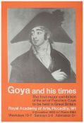 RA 'Goya and his times' Exhibition poster, 1963-64