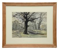 Adrian Bury (British, 1891-1991) Woodland scene