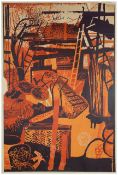 Modernist Abstract Landscape poster c.1950s-60s