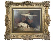 George Armfield (British, 1808-1893) 'Waiting for Master'