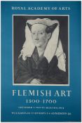 RA Flemish Art (1300-1700) Exhibition poster, 1953-54