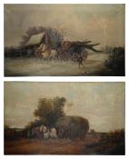 Manner of Smythe family (mid/late 19th century) Summer and winter landscapes