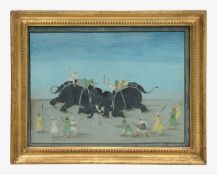 Mughal School (late 18th/early 19th century) 'Combat of Elephants'