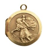 A 9ct St Christopher locket