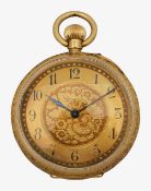 A Victorian 18ct gold open faced pocket watch