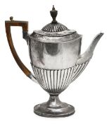 A Victorian silver coffee pot