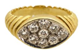 An 18ct diamond cluster ring