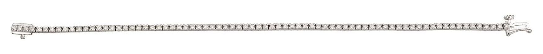 A 18ct white gold diamond tennis bracelet
