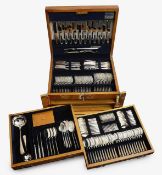 A Carr's of Sheffield silver plated Grecian pattern canteen