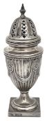 A Victorian silver sugar caster