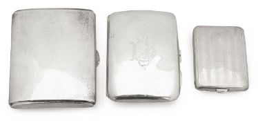Three Edward VII and George V silver cigarette cases