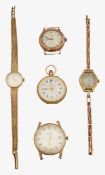 A lady's 9ct gold manual wind Garrard wristwatch etc.
