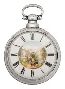 An early Victorian silver open face pocket watch, Birmingham, 1839