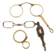 Three pairs of lorgnettes