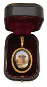 A Victorian Grand Tour micro mosaic pendant