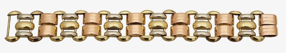 A Continental three coloured chunky link bracelet