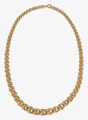A 9ct fancy link belcher chain