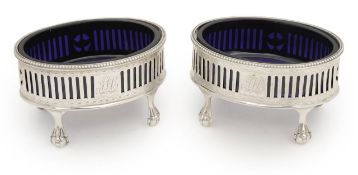 A pair of George III silver salts