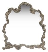 A late Victorian silver mounted easel mirror
