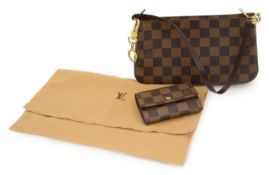 A Louis Vuitton Damier Ebene pochette and coin purse (2)