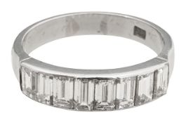 A diamond baguette ring